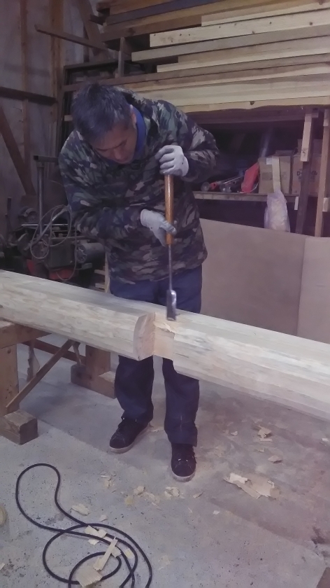 六戸町Ｋ様邸の刻み中です。